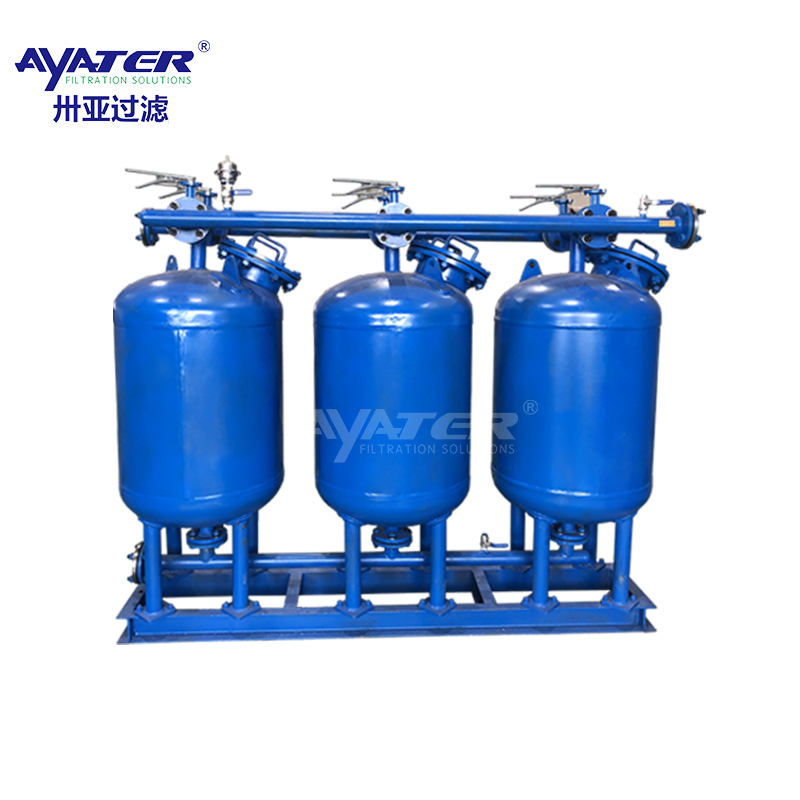 卅亞過(guò)濾三罐并聯(lián)淺層砂過(guò)濾器